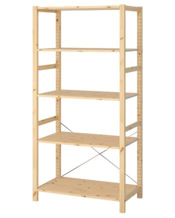 Rustishelf L, Shelving unit, pine, 89x50x179 cm