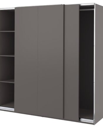 Greyvault, Wardrobe, dark grey/dark grey, 200x66x201 cm